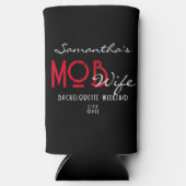 Mob Wife & Martini Zwart Bach Bachelorette Feest (Voorkant)