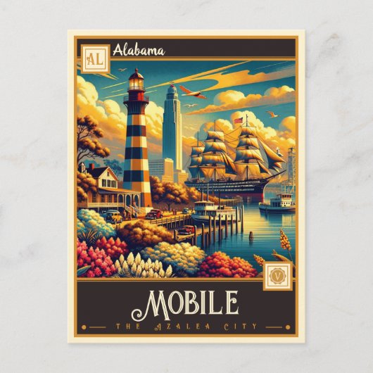 Mobiel, Alabama |  Briefkaart (Voorkant)