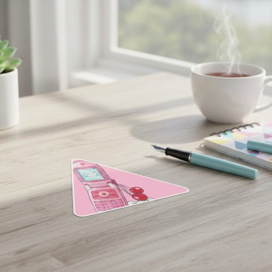 Mobiel Driehoek Sticker