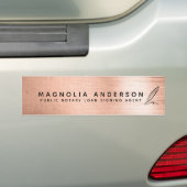 Mobiel edelmetalen Roos met goudpenseel Bumpersticker (Op auto)