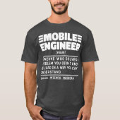 Mobiel Ingenieur Zelfstandig Naamwoord Probleemopl T-shirt (Voorkant)