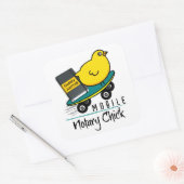 Mobiel keukenbord voor notariskeuze met tijdschrif vierkante sticker (Envelop)