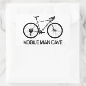 Mobiel Man grotfiets Rechthoekige Sticker (Tas)