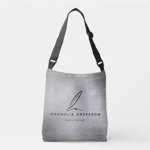 Mobiel neutraal kwarteltje, geborsteld metaal crossbody tas