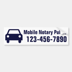 Mobiel notaris openbaar telefoonnummer aangepast bumpersticker