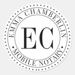 Mobiel Notarisch Openbaar Ronde Sticker