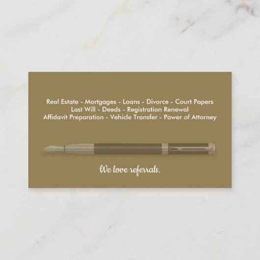 Mobiel Notarisch Openbaar Visitekaartje (Achterkant)