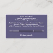 Mobiel Noteerbaar Openbaar Foto Business C Visitekaartje (Achterkant)