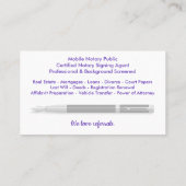 Mobiel Noteerbaar Openbaar Foto Business C Visitekaartje (Achterkant)