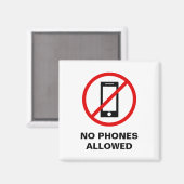 Mobiel nummer cell phone allowed forbidden sign sy magneet (Voorkant / Achterkant)