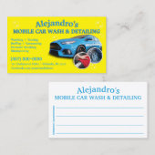 Mobiel wasprogramma voor auto's en details - Dring Visitekaartje (Voorkant / Achterkant)