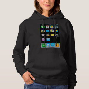 Mobiele app-halloween-kostuum voor mobiele telefoo hoodie