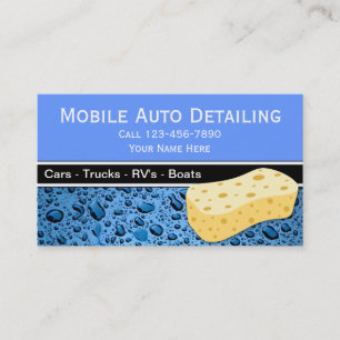 Mobiele auto detailing Visitekaartjes