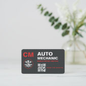 Mobiele Auto Monteur QR Code Visitekaartje (Staand voorkant)