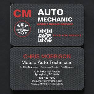 Mobiele Auto Monteur QR Code Visitekaartje