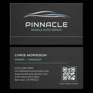 Mobiele Auto Reparatie QR Code Professioneel Visitekaartje