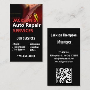 Mobiele Auto Wash Detailing Druk Auto Reparatie Visitekaartje