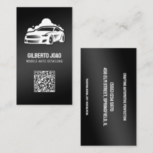 Mobiele Autodeetailer Aangepaste QR Visitekaartje