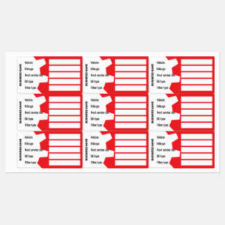Mobiele Automechanic Olie Vervangingsherinnering Labels