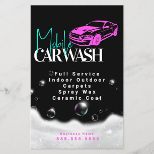 Mobiele Autowas Autodetailing Flyer