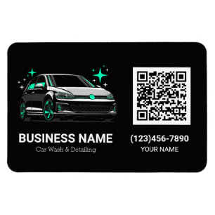 Mobiele autowas & detailing aangepaste QR-code Magneet