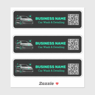 Mobiele Autowas & Detailservice Aangepaste QR Sticker