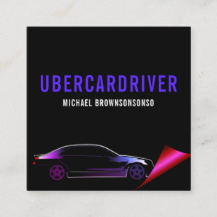 Mobiele bestuurderscar vierkante visitekaartje