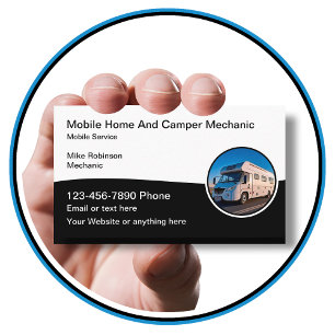 Mobiele Camper RV-reparatie monteur Visitekaartje