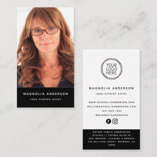 Mobiele foto Voeg uw Logo sociale media toe Visitekaartje