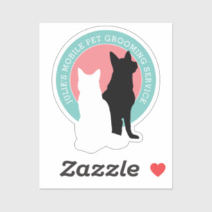 Mobiele huisdierverzorger voor katten en honden sticker
