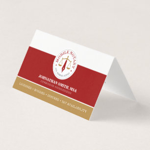 Mobiele Juridische Ondertekeningsagent Linen Rood Kaart