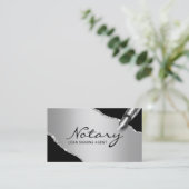 Mobiele luidspreker Modern Black en Silver Visitekaartje (Staand voorkant)