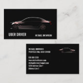 Mobiele lux-auto met chauffeur visitekaartje (Voorkant / Achterkant)