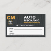 Mobiele Mechanische Auto Reparatie Afspraakkaart Afsprakenkaartje (Voorkant)