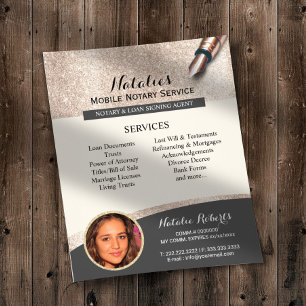 Mobiele mobiele telefonie - Ivory Gold Glitter-fot Flyer