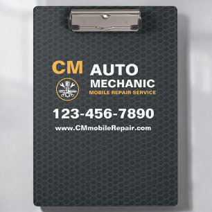 Mobiele monteur auto auto reparatie diensten klembord