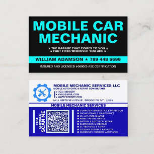 MOBIELE MONTEUR AUTOZORG EN AUTOREPARATIE VISITEKAARTJE