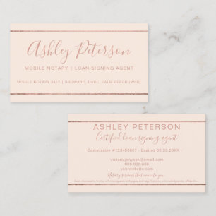 Mobiele Notarctische roos gouden band roze Visitekaartje