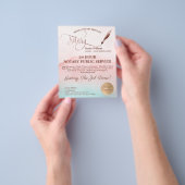 Mobiele Notaris en Lening die Blush Pink Agate ond Flyer (Hand)