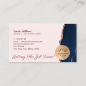 Mobiele notaris en Loan Signing Agent Roos Gold Visitekaartje (Achterkant)