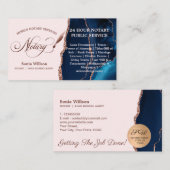 Mobiele notaris en Loan Signing Agent Roos Gold Visitekaartje (Voorkant / Achterkant)