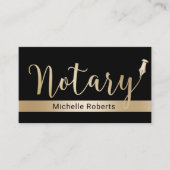 Mobiele notaris lening ondertekening agent gouden  visitekaartje (Voorkant)