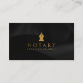 Mobiele notaris lening ondertekening agent zwart & visitekaartje (Voorkant)