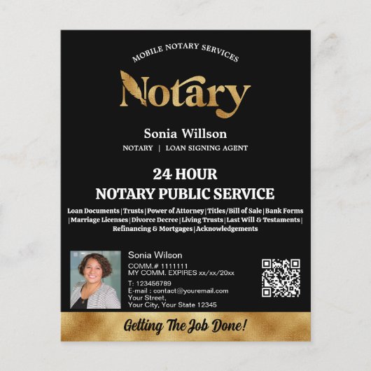 Mobiele notaris & Lening Signing Agent QR Code Fot Flyer (Voorkant)