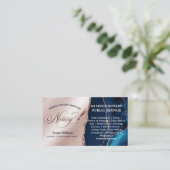 Mobiele Notaris Lening Signing Agent Roos Gold Nav Visitekaartje (Staand voorkant)