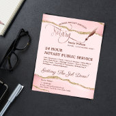 Mobiele Notaris & Lening Signing Agent Roze Agate Flyer