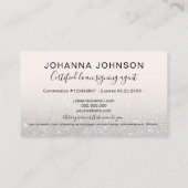 Mobiele Notaris lening zilver glitter typografie Visitekaartje (Achterkant)