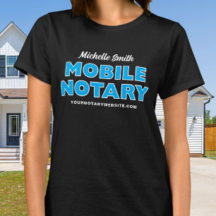 Mobiele Notaris Leningondertekeningsagent Blauwe A T-shirt