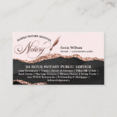 Mobiele Notaris & Loan Signing Agent Black Agate Visitekaartje (Voorkant)