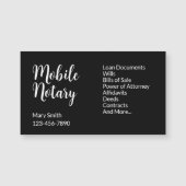 Mobiele notaris Naam Diensten Visitekaartje Magnet (Voorkant)